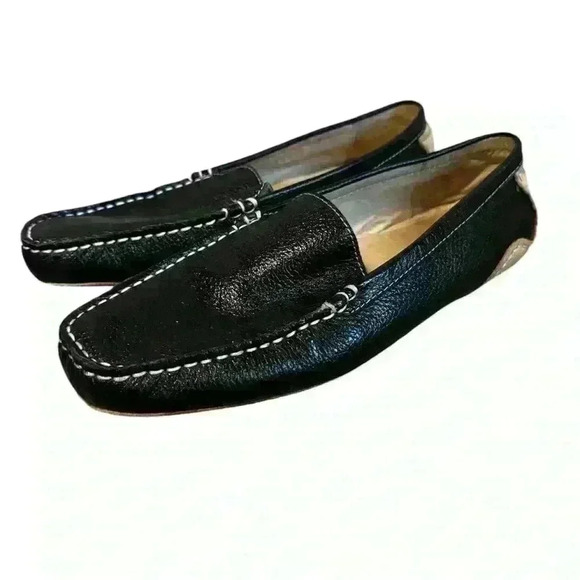 VERSACE Women’s Leather Mocassin Size 38/7.5 - Picture 1 of 9